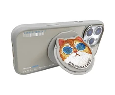 Nimmy Glasses Cool Cat MagSafe Apple iPhone 16 Pro dėklas telefonui pilkos spalvos