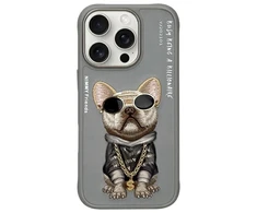 Nimmy Apple iPhone 16 Pro Max 6.9" dėklas telefonui pilkos spalvos Glasses Cool Dog