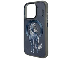Dėklas Nimmy Magnetic Fantasy Animal MagSafe skirtas Apple iPhone 16 Pro Max mėlynos spalvos