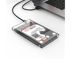 Kietasis diskas „Orico 2139C3“ 2,5 colio HDD/SSD USB-C 5 Gb/s diskas – skaidrus