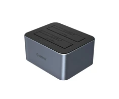 „Orico 6626C3-C-V1“ 2 diskų prijungimo stotelė su neprisijungusio klonavimo funkcija, 2,5 colio / 3,5 colio SATA HDD/SSD – pilkos spalvos