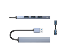 Orico AH-A13 USB-A šakotuvo prijungimo stotelė 1x USB-A 3.0 + 3x USB-A 2.0 – pilkos spalvos