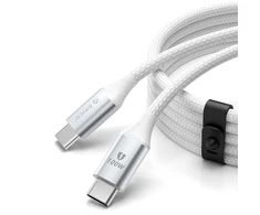 Orico CDX 100W 5A maitinimo šaltinis USB-C – USB-C 1m kabelis – baltos spalvos