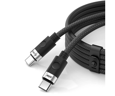 Orico CDX 60W 3A Power Delivery USB-C - USB-C 1m kabelis - juodos spalvos
