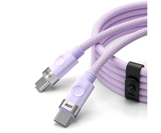 Orico CDX 60W 3A Power Delivery USB-C – USB-C 1m kabelis – violetinės spalvos