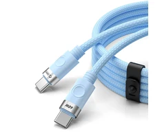 Orico CDX 60W 3A Power Delivery USB-C – USB-C kabelis 1m – mėlynos spalvos