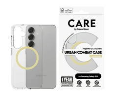 Dėklas PanzerGlass Flagship Urban Combat Chardonnay QI Samsung Galaxy S25 skaidrus Panzer Glass CARE