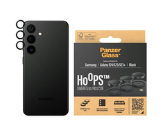 Panzer Glass Apsauginis stiklas 5D Samsung Galaxy S24 / S23 / S23+ PanzerGlass Hoops Camera Lens Protector Hoop Optic Rings 1207 juodos saplvos
