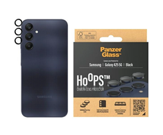 Panzer Glass Apsauginis stiklas 5D Samsung Galaxy A25 5G PanzerGlass Hoops kameros apsauga Hoop Optic Rings juodos spalvos