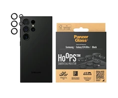 Panzer Glass Apsauginis stiklas 5D Samsung Galaxy S24 Ultra PanzerGlass Hoops kameros apsauga Hoop Optic Rings 1209 juodos spalvos