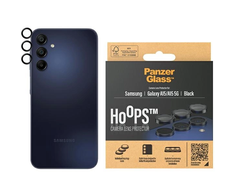Panzer Glass Apsauginis stiklas 5D Samsung Galaxy A15 4G / 5G PanzerGlass Hoops kameros apsauga Hoop Optic Rings juodos spalvos