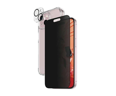 Panzer Glass PanzerGlass Privacy Bundle 3in1 dėklas telefonui skaidrus + privacy glass + kameros apsauga Apple iPhone 15