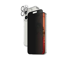 Panzer Glass PanzerGlass Privacy Bundle 3in1 dėklas telefonui skaidrus Case + Privacy Glass + Camera Protector Apple iPhone 15 Pro
