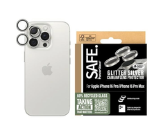 Panzer Glass SAFE by PanzerGlass kameros lęšio apsauga, skirta iPhone 16 Pro / 16 Pro Max – sidabrinė