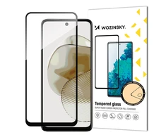 Durable Wozinsky Full Glue Apsauginis stiklas Motorola G73 Full Screen su rėmeliu – juodos spalvos