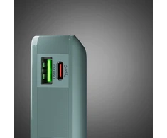 Išorinė baterija SBS 10000 mAh 20W su integruotu USB-C laidu ir skaitmeniniu ekranu - pilka