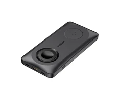 Nešiojamoji baterija, suderinama su „Magsafe Veger MagMulti“ (W1156) PD QC3.0 3A 22,5W 10000 mAh, su belaidžiu įkrovimu, juoda