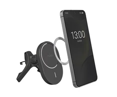 Puro Car Holder with Qi2 Charger, MagSafe Compatible - juodos spalvos