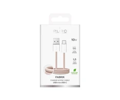 Puro Fabrik 10W pintas kabelis USB-A - USB-C 1.5m - rusvai gelsvas