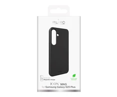Puro Icon Mag Silicone with MagSafe Samsung Galaxy S25 Plus – dėklas telefonui juodos spalvos