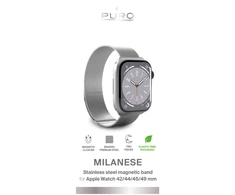 Puro ‘MILANESE’ apyrankė Apple Watch 42-44-45-49m, argento