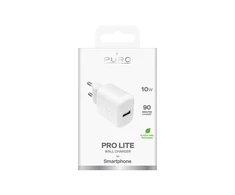 Puro PROLITE 10W USB-A laidinis įkroviklis – baltos spalvos