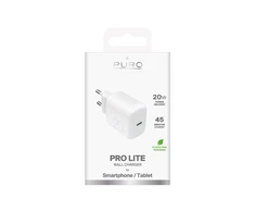 Puro PROLITE 20W USB-C laidinis įkroviklis – baltos spalvos