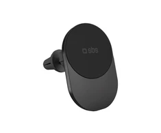 Qi2 belaidžio įkroviklio laikiklis SBS TESUPPVENTWIRQI215W, suderinamas su MagSafe - juodas