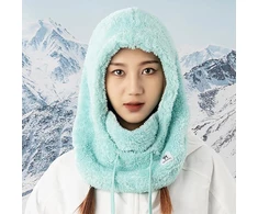 Qunature Arctic Velvet Ski Balaclava Size L - mėtų spalvos