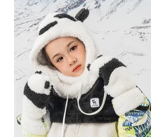 Qunature Panda Ski Gloves for Kids and Adults Size S – juodos ir baltos spalvos