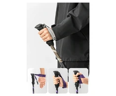 Qunature Nordic Walking Trekking Pole Aluminum 110 – 130 cm 1 pc. – rudos spalvos