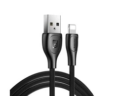 USB laidas Lightning Remax Lesu Pro, 2.1A, 1m (juodas)
