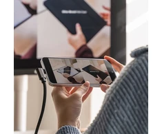 Ringkė 3.2 gen. 2x2 USB-C, PD 3.1 240W 2m kampinis laidas - juodas