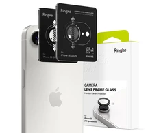 Ringke Camera Frame Protector 2-pack for iPhone 16e / 17e - Juodas