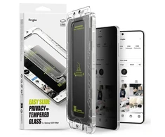 „Ringke Easy Slide“ 2 vnt. apsauginių stiklų „Samsung Galaxy S25 Edge“ dėklas, juodas