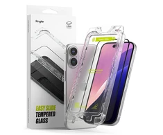 Ringke Easy Slide 2-pack apsauginis stiklas su juodos spalvos frame skirtas Apple iPhone 15 / 16