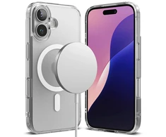 „Ringke Fusion MagSafe“ dėklas, skirtas „Apple iPhone 16“ telefonui – skaidrus matinis