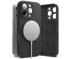 Dėklas Apple iPhone 16 Pro Ringke Silikoninis Magnetic MagSafe juodos spalvos