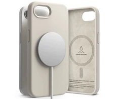 Dėklas Ringke Silicone Magsafe Case for iPhone 16e / 17e - rusvai gelsvas