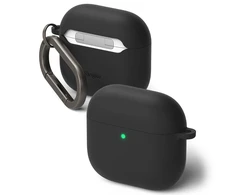 Apple AirPods 4 Ringke silikoninis dėklas jūsų ausinėms juodos spalvos