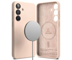Ringke Samsung Galaxy S25 Silikoninis dėklas Magnetic Rožinė Sand
