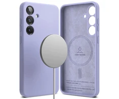 Ringke Samsung Galaxy S25 Silikoninis dėklas Magnetinis Levandų spalvos