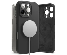 Dėklas Apple iPhone 16 Pro Max Ringke Silikoninis Magnetic MagSafe juodos spalvos