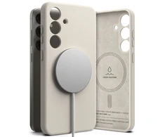 Dėklas Ringke Silicone MagSafe Samsung Galaxy S25 - rusvai gelsvas