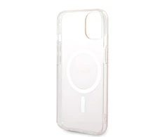 Rinkinys Guess GUBPP14SH4EACSP Case+ Charger iPhone 14 6,1" rožinis/rožinis kietas dėklas 4G Print MagSafe