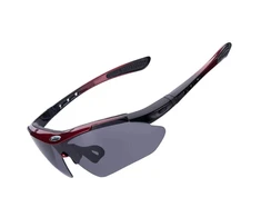 Rockbros 10141 photochromic UV400 dviratininko akiniai – raudonos spalvos