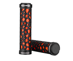Rockbros 2017-14AOR bicycle grips – juodos spalvos and oranžinis