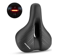 Rockbros 38218916002 MTB bicycle saddle + lamp - juodas