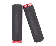 Rockbros BT1001BKRD sponge bicycle handlebar grips – juodos spalvos and red