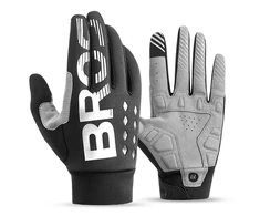 Rockbros cycling pirštinės, insulated, long, size: M – juodos spalvos and pilkos spalvos